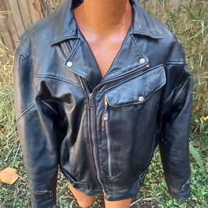 Barney's Leather Motorcycle Jacket w/Zip Out Lining
